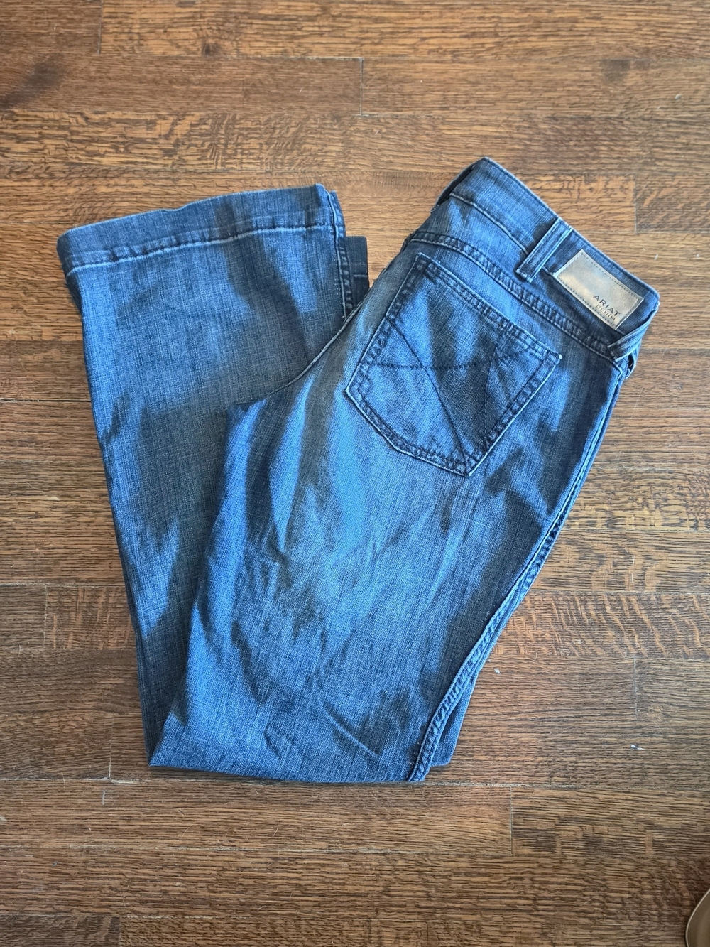 Ariat Women's Blue Bell Mid Rise Trouser Jeans Bootcut Stretch Denim Size 31R